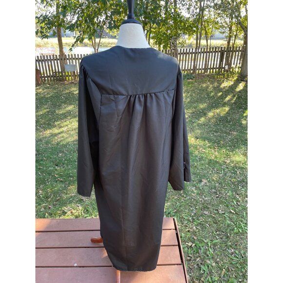 Jayhawk Jostens Evolution Bachelor 5 Black Graduation Gown With Zipper Pull - Picture 6 of 7